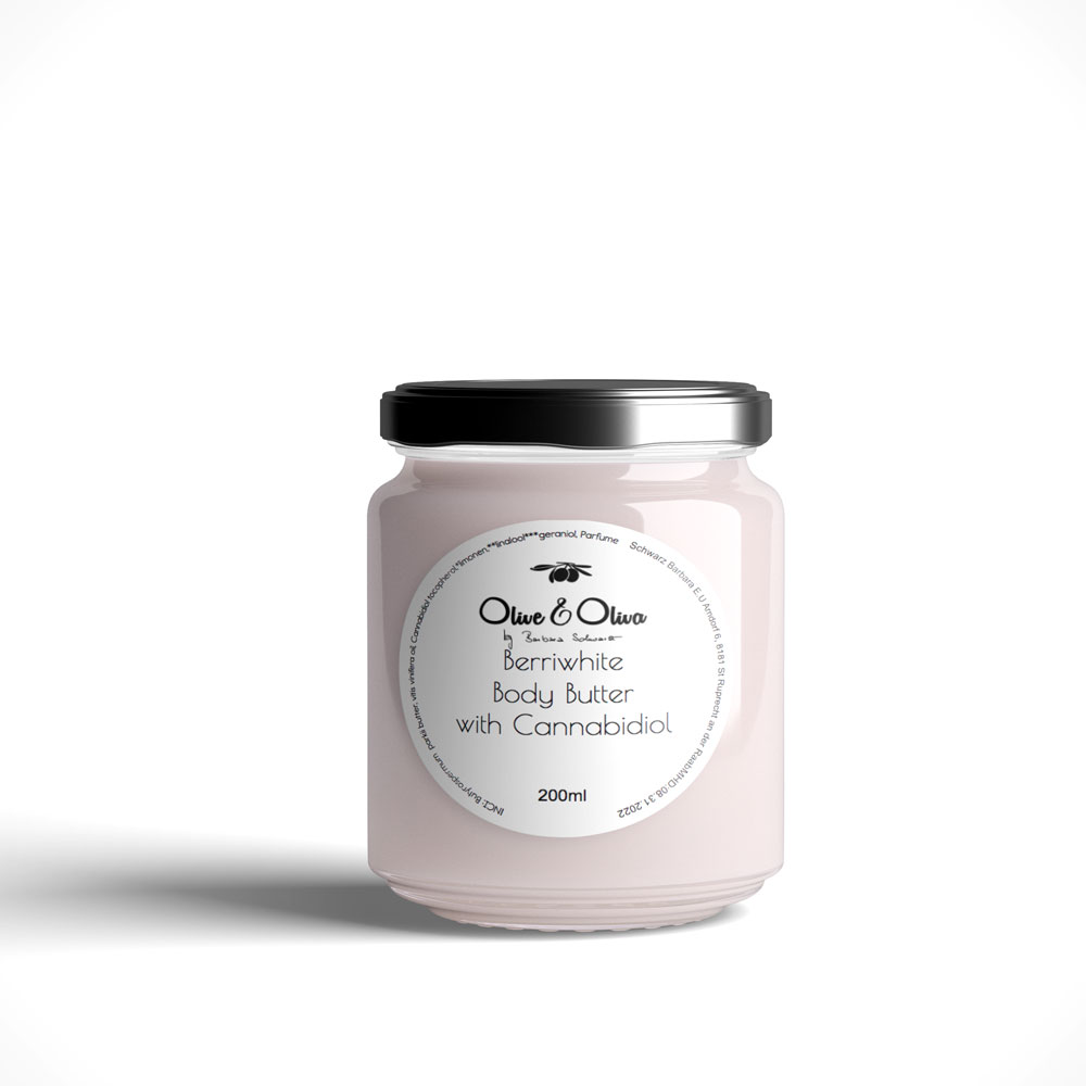 BERRYWHITE Testvaj CBD Olajjal Gazdag tva Olive Oliva